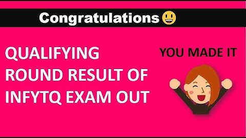 QUALIFYING ROUND RESULT OF INFYTQ EXAM OUT || Congratulations students