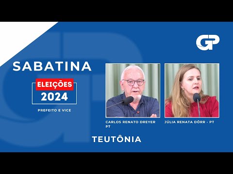 ELEIÇÕES 2024 | SABATINA COM CANDIDATOS DE TEUTÔNIA | CARLOS RENATO DREYER E JÚLIA RENATA DÖRR