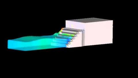 Irregular waves on stepped surfaces
