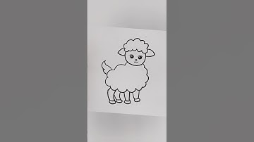 Easy sheep 🐑 drawing#sheep  #drawing #howtodraw #shortvideo
