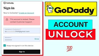 How To Unlock GoDaddy Locked Account | Fix GoDaddy Lock Account - GoDaddy Customer Support!