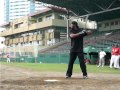 Ken Griffey, Jr. batting practice in Manila