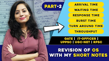 Various times related to process | Arrival Time, Waiting Time, Response Time | Os Full Revision