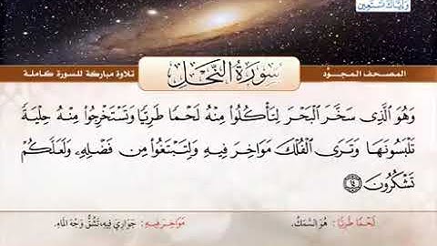 016 المصحف المجود  سورة النحل  القارئ الشيخ عبد الباسط عبد الصمد   رحمه الله
