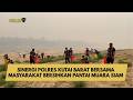 SINERGI POLRES KUTAI BARAT BERSAMA MASYARAKAT BERSIHKAN PANTAI MUARA SIAM