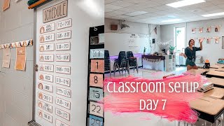 CLASSROOM SETUP day 7! // first year teacher