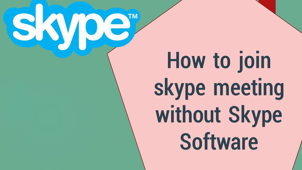 join skype meeting without video