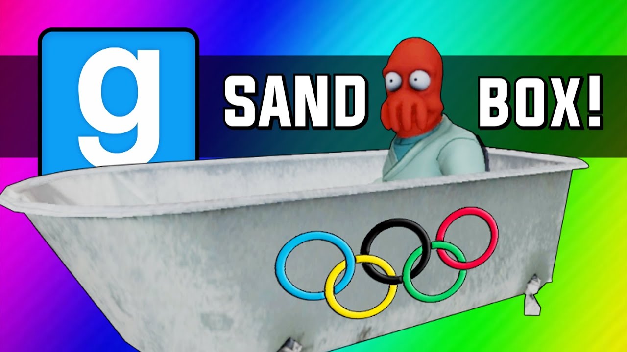 ⁣Gmod: Winter Olympics - Sled Build Race & Chaos! (Garry's Mod Sandbox Funny Moments)