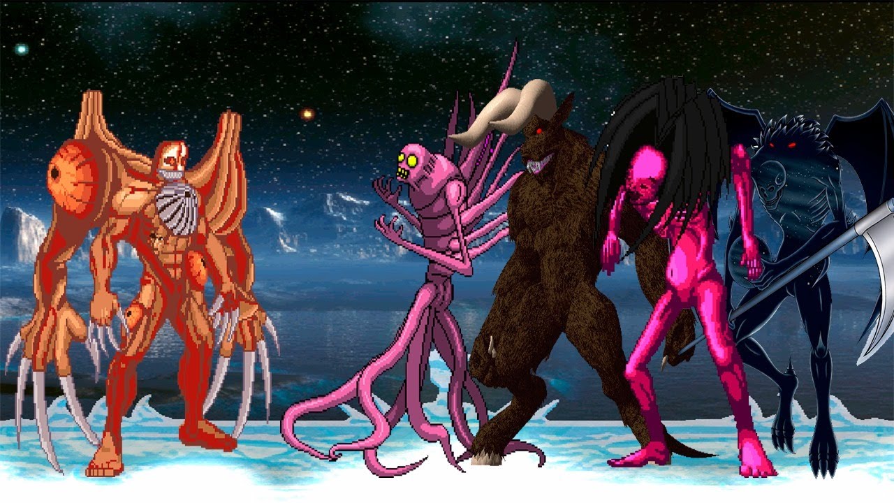 Mugen RE 2 William Birkin Vs Giant Boss Team