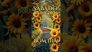 Bom dia! Neste 25 de abril, receba o novo dia como um presente sagrado. Que a presença de Jesus ....