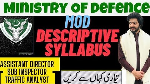 MOD Descriptive test 2024 | MOD Descriptive Test Syllabus | MOD Descriptive test for SI, AD, & UDC