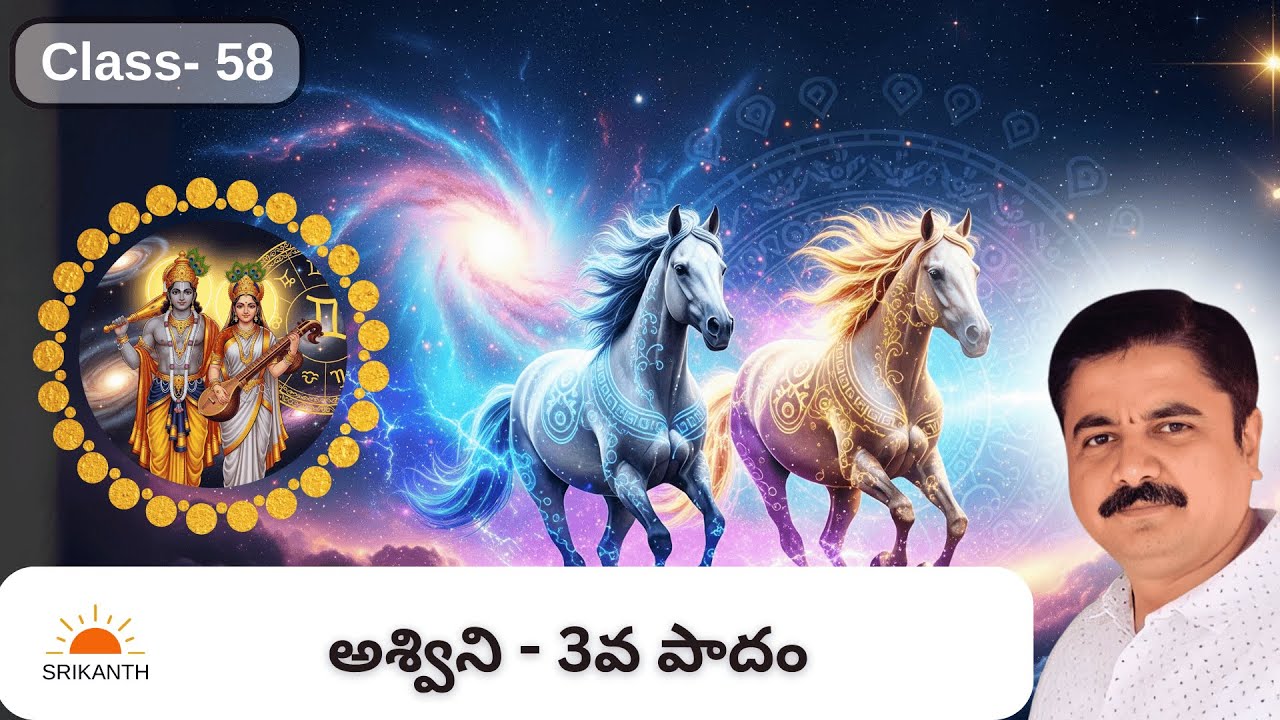 Class 58 | Ashwini 3rd Pada |  Srikanth Astro Telugu| Nakshatras | అశ్విని - 3వ పాదం
