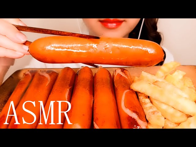 ASMR ジョンソンヴィル チェダーチーズソーセージ【日本語字幕】【咀嚼音/ 食べる音/ Mukbang/ 먹방/ Eating Sounds】