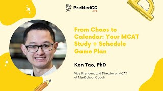 From Chaos to Calendar: Your MCAT Study + Schedule Game Plan