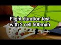 ornithopter - rc bird test uji kelayakan lama durasi terbang 2 cell 500mah