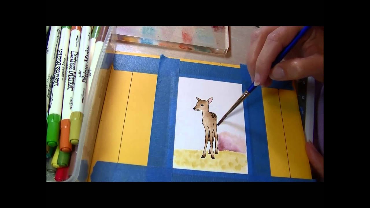 Distress Ink Watercolor Fawn - YouTube