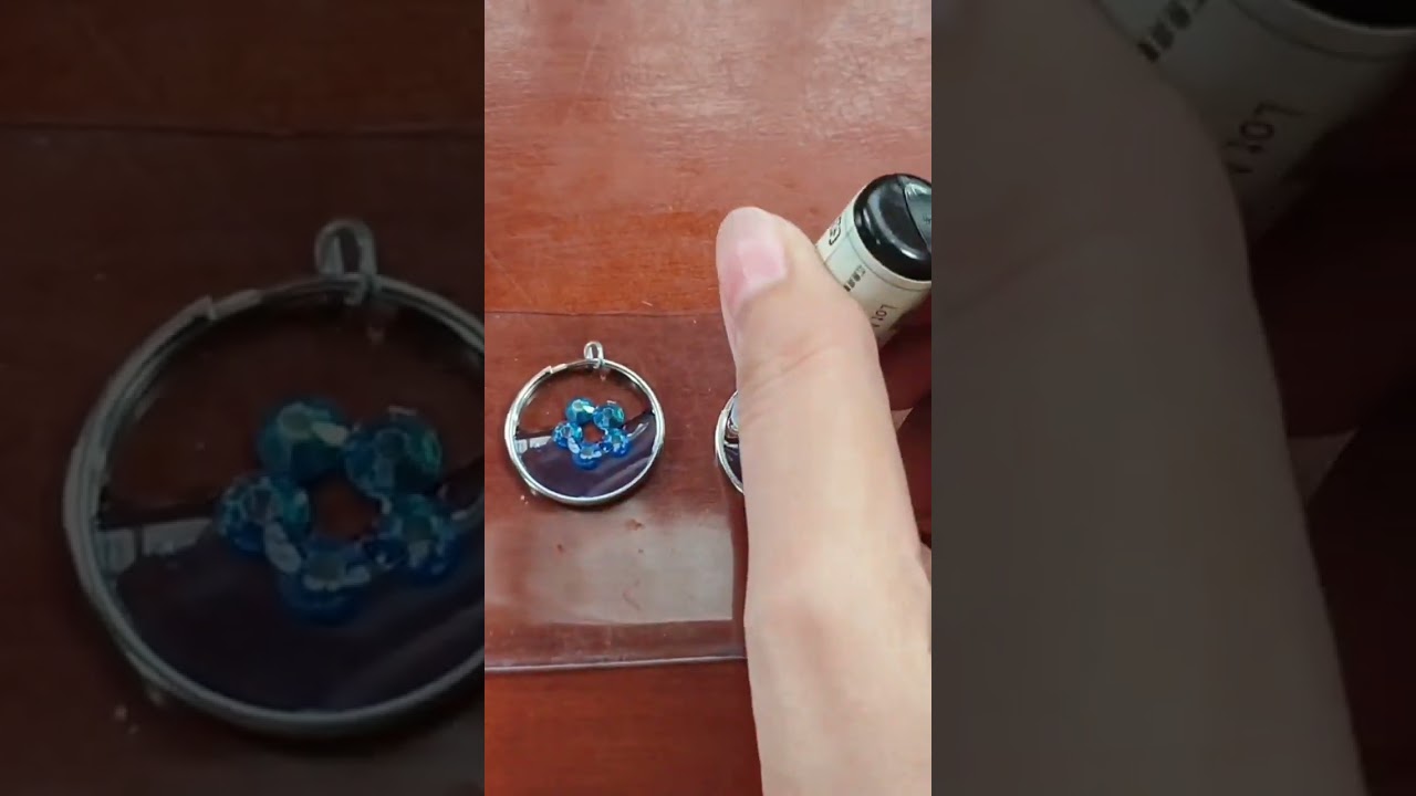 easy earrings using keychainring diy 