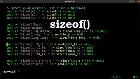 The sizeof() Operator