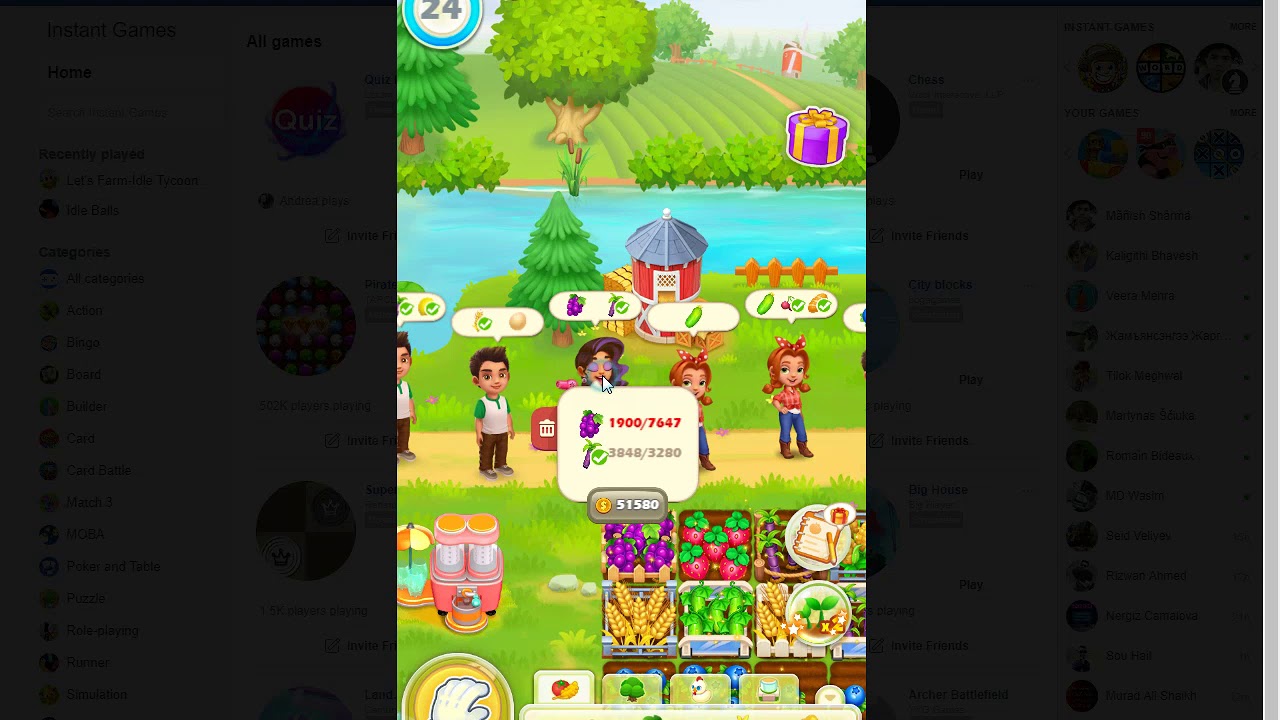 Happy merge family farm game challenge