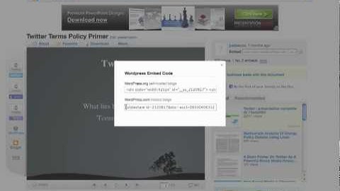 How to add a slideshare presentation to WordPress.com