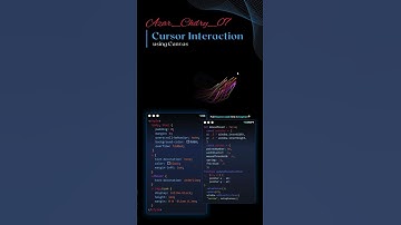 Explore the creative side of coding with this  interactive cursor effect made using on few Language