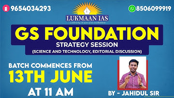 GS Foundation | Strategy Session | Science & Technology, ED | UPSC CSE 2023-24 | By Jahidul