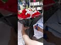 Florist bouquet wrapping skill