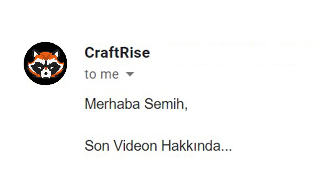 Craftrise beni uyardı...