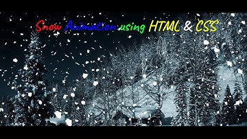 Amazing Snow fall Animation Using HTML5 & CSS || Q Tech Info