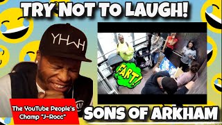 Sons of Arkham | Funny Wet Farts with The Sharter | Elevator Edition | Try Not to Laugh Challenge 😂