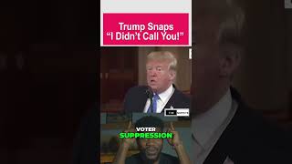 Reporter interrupted, Trump snaps back 💥