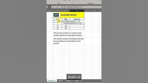 "Excel Tip: Generate Random Numbers 🎲" #viralvideo #viral #viralreels #exceltips