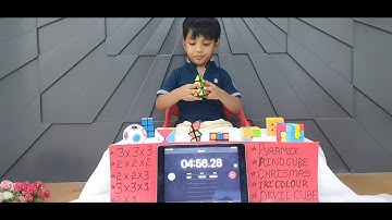 Youngest  "KAVAN" solve 10 different Rubik’s cubes within minutes