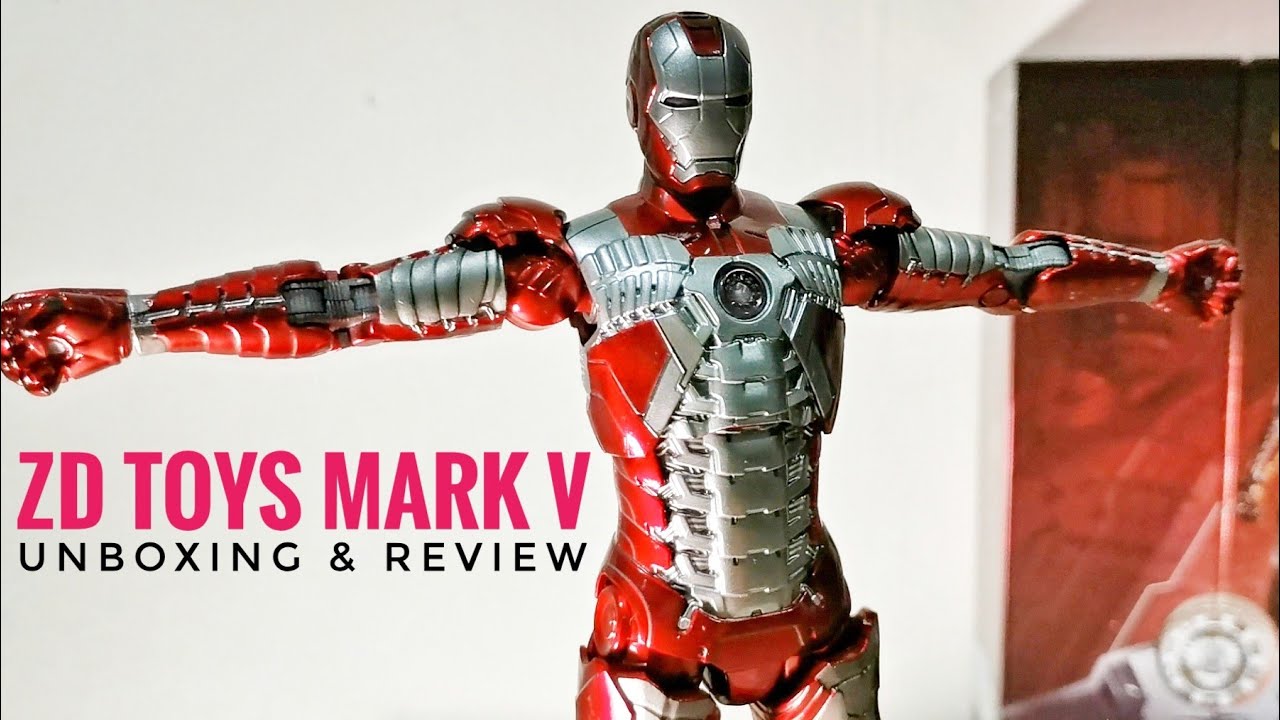 Zd Toys Iron Man Mark V Unboxing And Review - Youtube