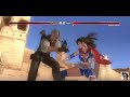 Dead or Alive 5 Last Round Hitomi (superheroine fighting force costume) vs Brad Wong (cowboy)