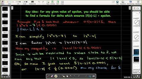 The Precise Definition of the Limit (Part 1)