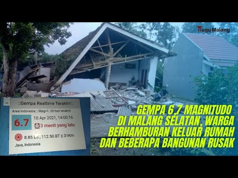 Gempa 6,7 Magnitudo di Malang Selatan, Warga Berhamburan Keluar Rumah dan Beberapa Bangunan Rusak