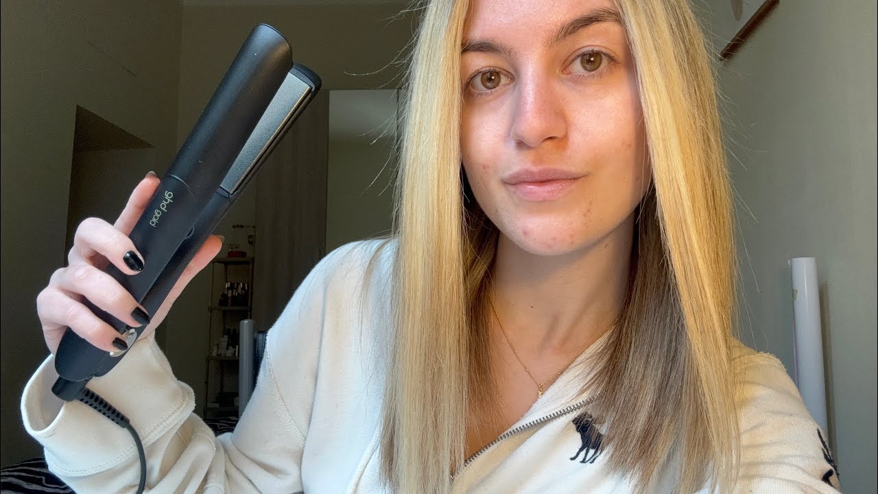 CAPELLI LISCI CON LA PIASTRA NUOVA GHD 💇🏼‍♀️ tag cani (asmr ita lo-fi)