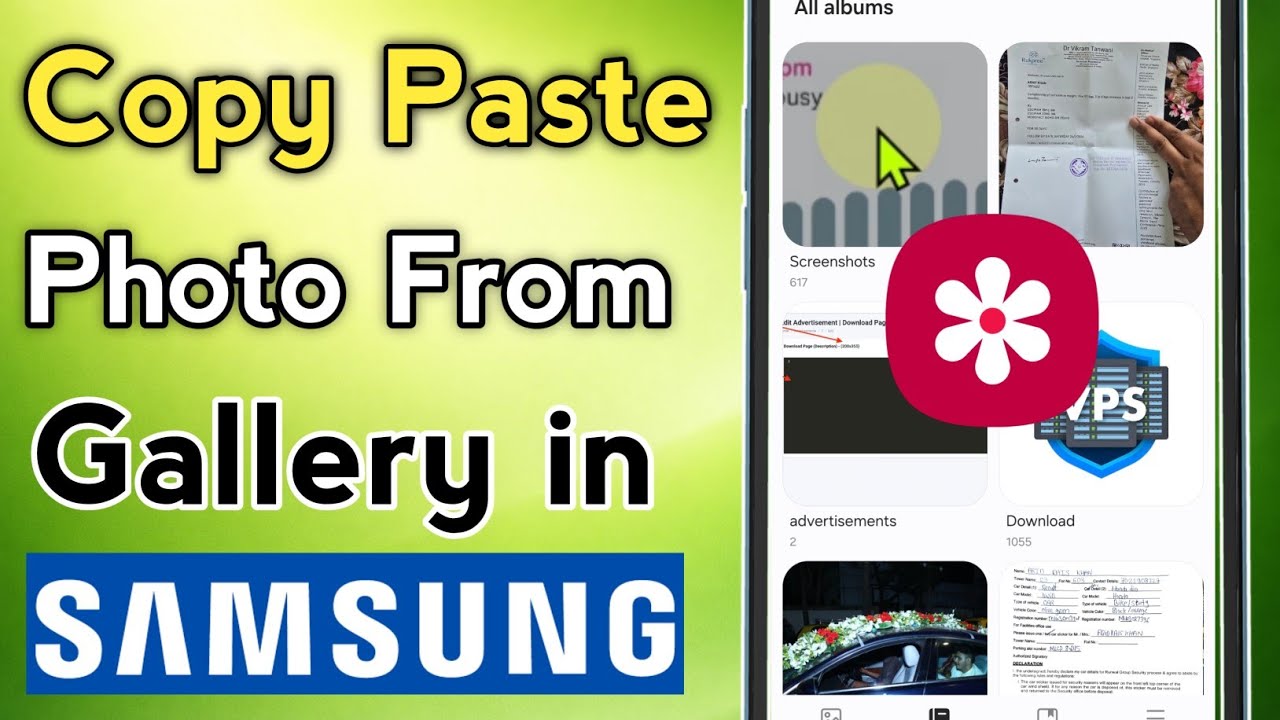 How to copy paste photo from gallery in samsung phone - YouTube