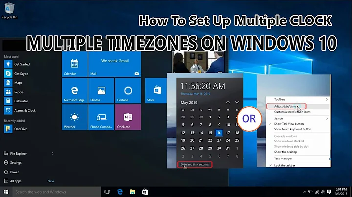 Setting Up/Adding Clocks From Multiple Time Zones In Windows 10 - EASY GUIDE ►▼◄