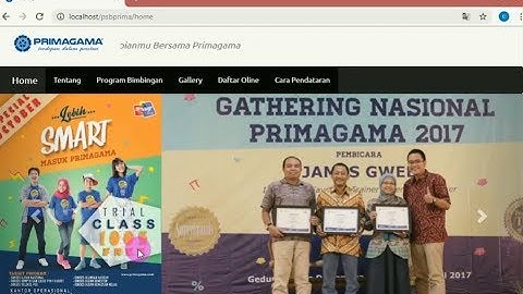 Aplikasi pendaftaranan penerimaan siswa baru Primagama CodeIgniter 3 Bootstrap
