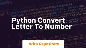 python convert letter to number