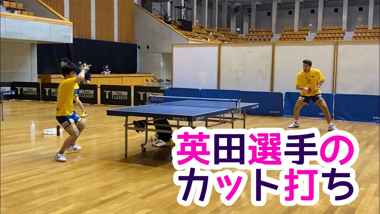 【T.T彩たま/卓球】英田選手のカット打ち　パナギオティスジオニス