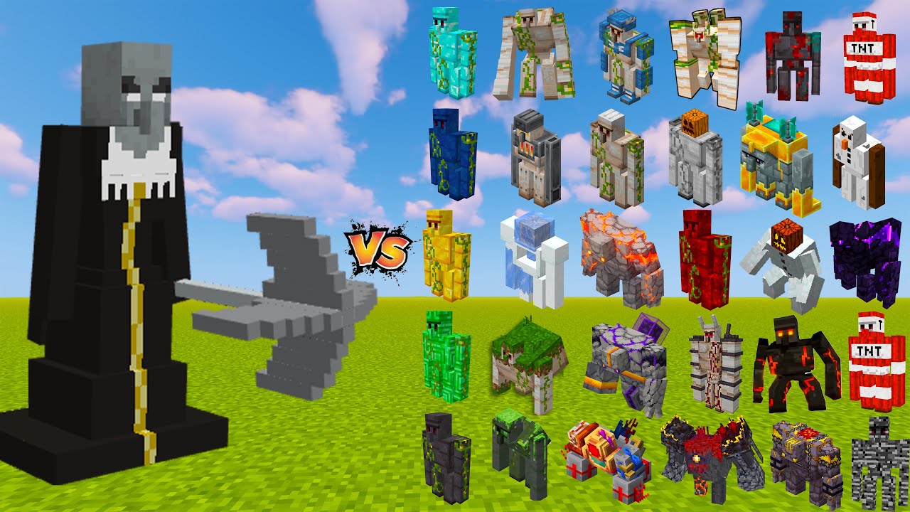 Gigaillager Vs All Minecraft Golem – Minecraft Mobs Battle - YouTube
