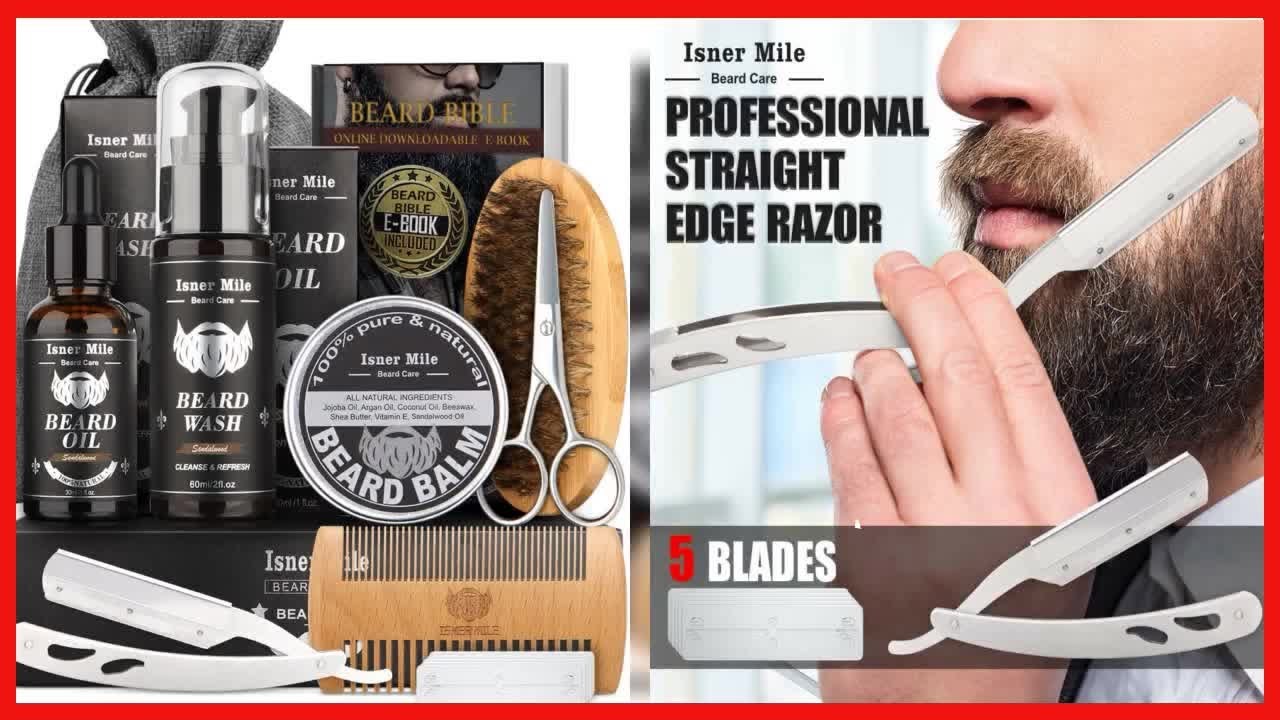 Great product -  Isner Mile Beard Kit for Men, Grooming & Trimming Tool Complete Set with Shampoo Wa