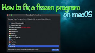 How to fix a program that is frozen on macOS