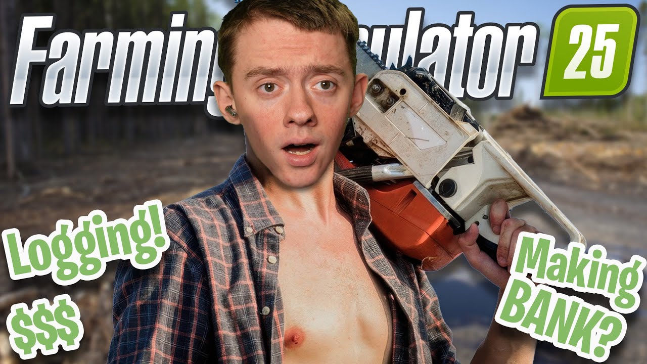 Всё пошло не так при перевозке этого брёвна в Farming Simulator 25.