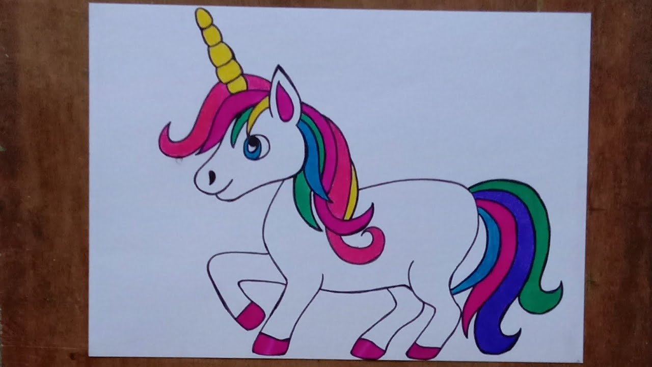 Very easy unicorn drawing for kids & beginners