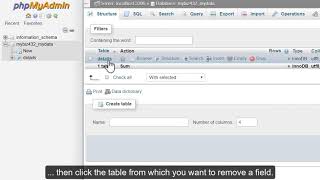 Deleting fields from database tables with phpMyAdmin - HOSTIMUL