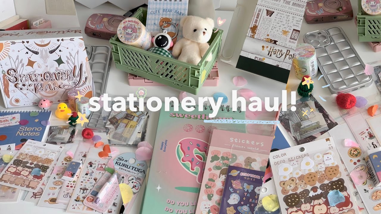 stationery haul 🍒 unboxing must have cute + aesthetics stationery